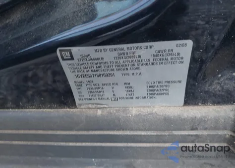 2008 Cadillac Srx V6 z USA, uszkodzony, nr VIN 1GYEE637180169291